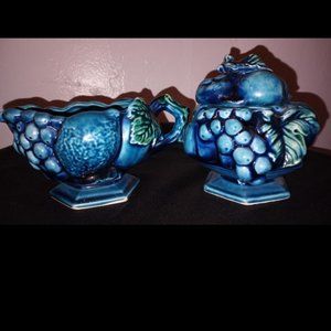 Vintage Inarco Indigo Blue Set